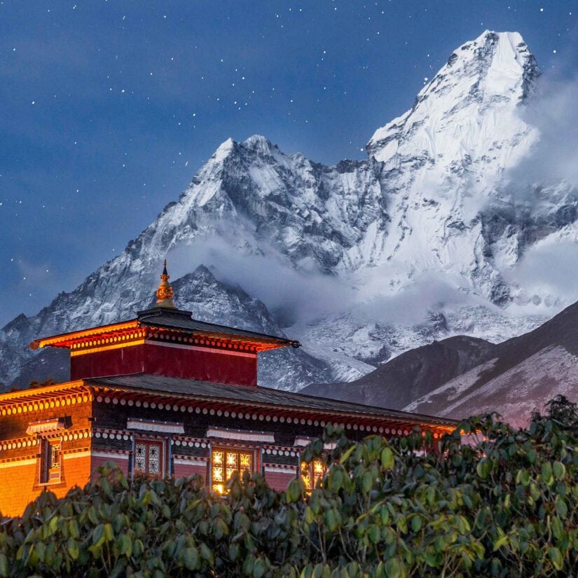 Tengboche monastery in front of Ama Dablam.