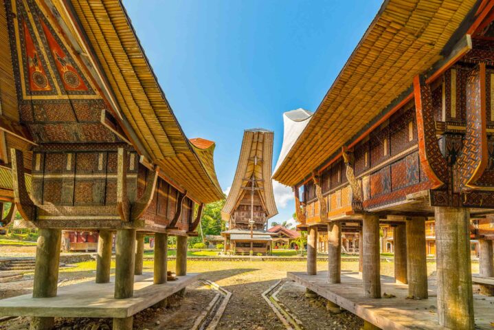 Traditional houses in Tana Toraja, South Sulawesi, Indonesia.