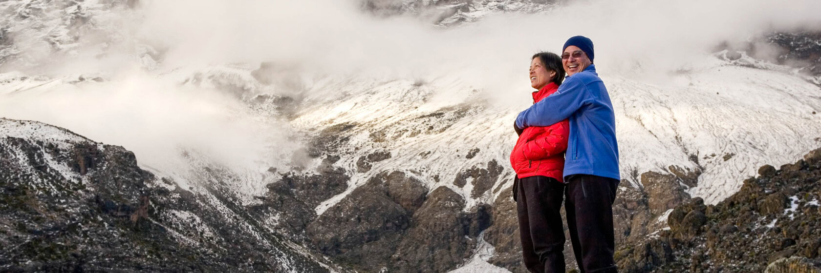 A couple at Mt. Kilimanjaro.